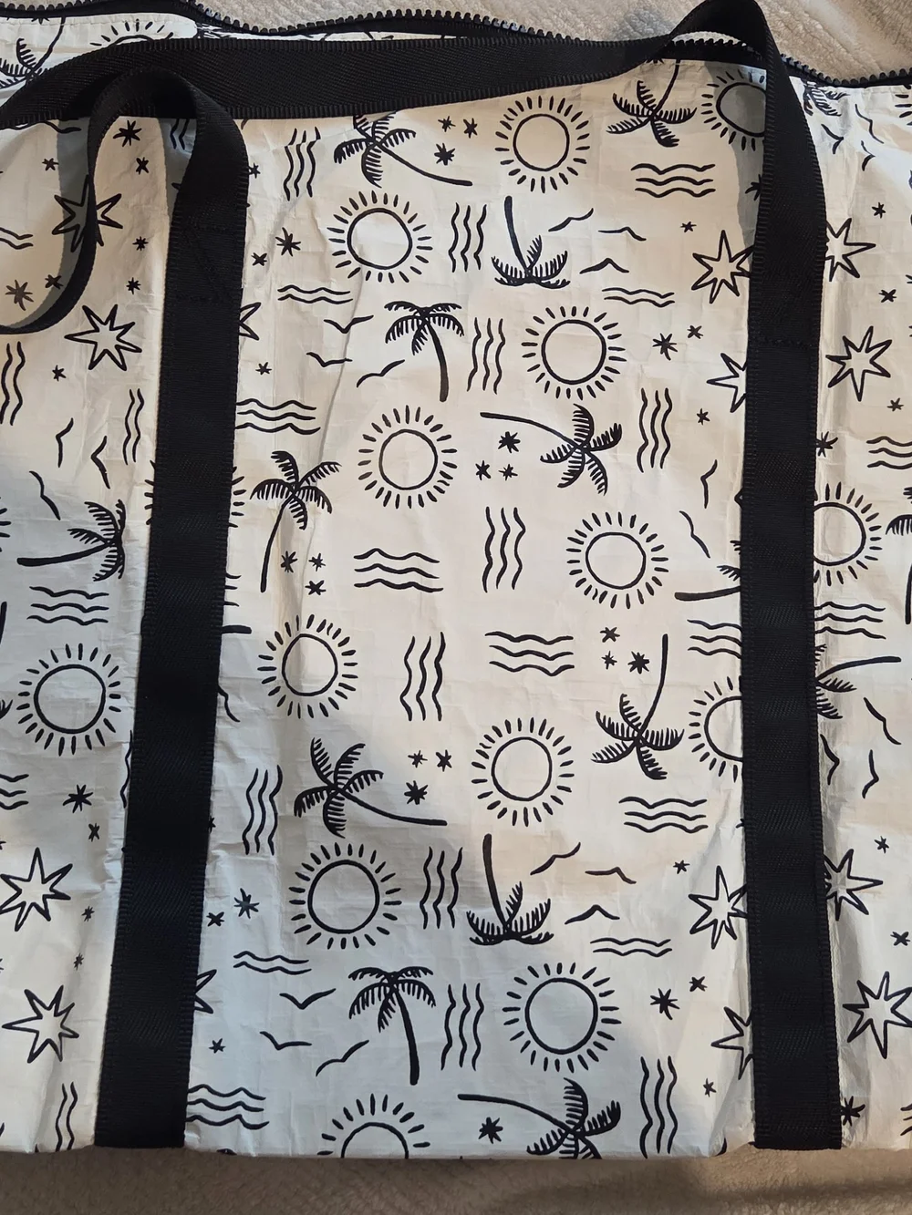 Local Beach Encinitas Tyvek Beach Tote Bag Palm Sun Print